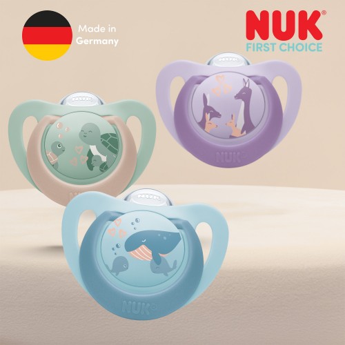 NUK Цуцла Лажалка анатомска силикон 1/box "First Choice Night" (6-36м.)